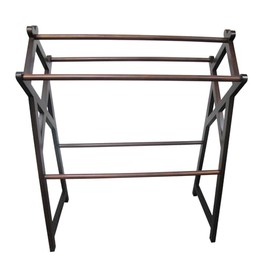 Antique Towel Rack - Solid Mahogany Blanket Ladder - Rustic Home Decor - 28.25 x 14.75 x 34.75 Inches