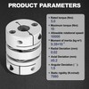 Flexible Shaft Coupling, D34 L45.6 Aluminum Flexible Diaphragm Motor Shaft