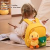 B.Duck Plush Backpack Cute Duck Design with Zipper Shoulder Bag