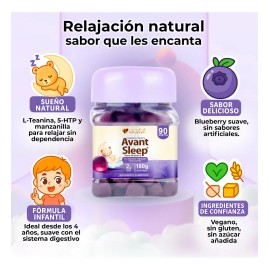 Ga Tlali Avant Sleep 90 Gomitas Niños Dormir 5htp L Teanina