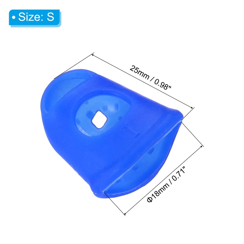 PATIKIL 0.71 Inch Rubber Finger Tips, 15 Pack Silicone Thumb