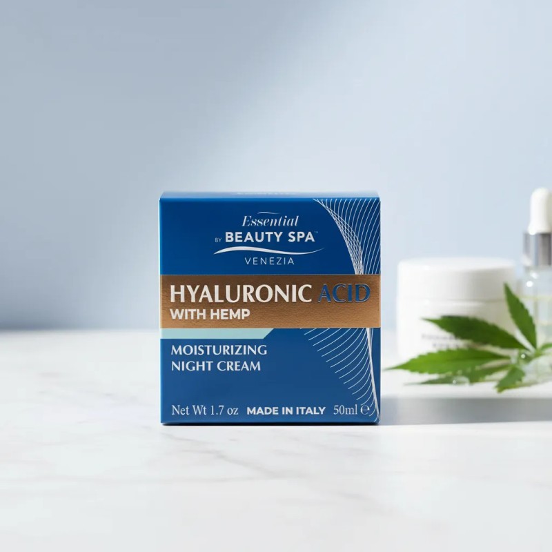 Crema Noche Ácido Hialurónico Cáñamo 50ml Todo Tipo Piel