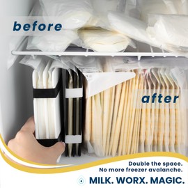MILKWORX Freeze It Flat Breast Milk Storage Bag Freezer Organizer - Space-Saving Freezer System for Breastmilk Storage Bags - Breast Pump Accessories - Breast Milk Freezer Organizer Made in The USA