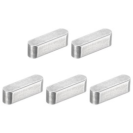sourcing map 5Pcs Round Ended Feather Key, 3x3x10mm Stainless Steel Professional Parallel Drive Shaft Key Stock for Fasteners Mechanical Industry