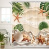 Starfish Beach Coastal Sage Green Palm Tree Sea Bathroom Shower