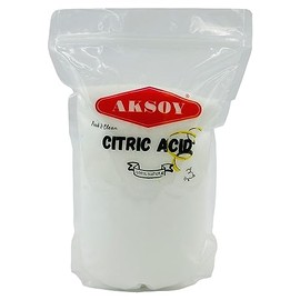 AKSOY Citric Acid Food Grade 1000gr || Non-GMO, Anhydrous, Make Your Own BathBomb, Gluten-Free, No Additives, Sour Drinks, Household Cleaning with Citric Acid Powder (Packaging may vary)