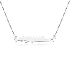 FEELMEM Rowing Necklace - Crew Team Pendant - Boater, Kayak Gift - Skipper, Coach Gift