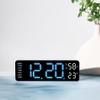 Iegefirm Large Digital Wall Clock, Temperature and Humidity Week Display,