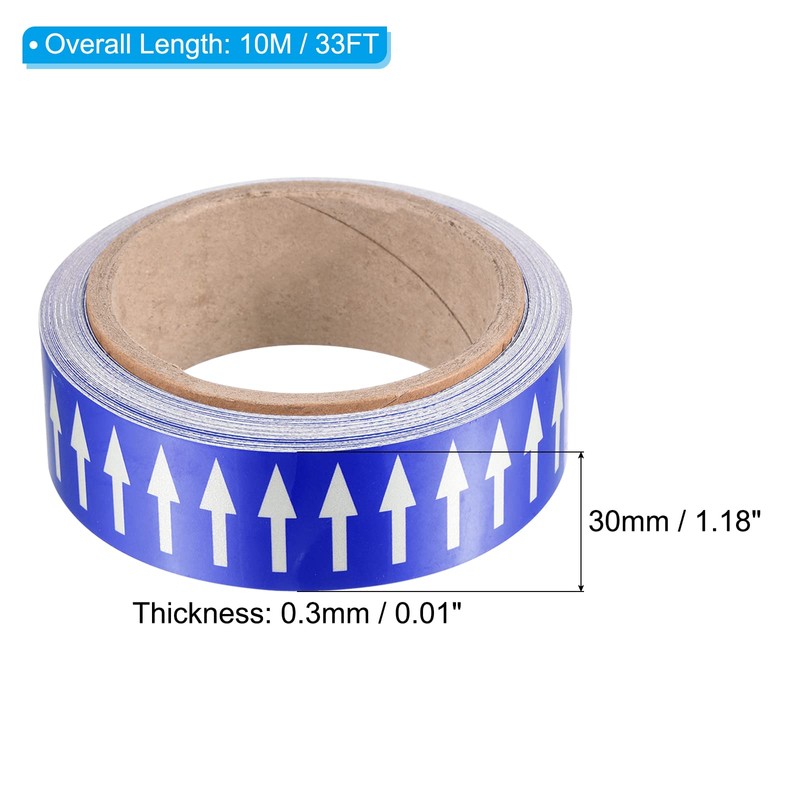 PATIKIL River Arrow Tape Polyethylene Line Marking Stickers with Reflective