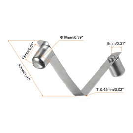 HARFINGTON 12pcs Double Button Kayak Paddle Snap Spring Clip 50x13mm 65Mn Spring Steel V-Shaped Solid Lift Telescopic Locking Tube Pole Clips for Tent Umbrella Camping