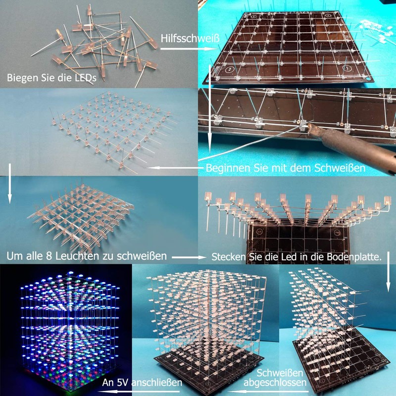 iCubeSmart 3D LED Cube Kit DIY Kit LED Light Cube