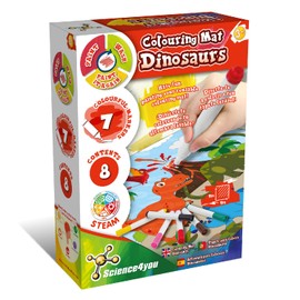 Science4you Washable Dino Painting Mat - Water Drawing Mat Set for Toddlers with Dinosaurs with 7 Water Pens for Toddlers, STEM Toys and Games for kids, Gifts for Boys and Girls Age 3+ Year Olds