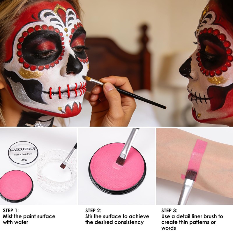 Orange Water Based Face Body Paint Stick, Waterproof Cream Light