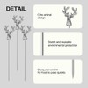 Mewuthede Cocktail Picks,8 Piece Stainless Steel Deer Head Shape Martini