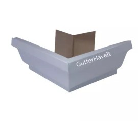 Gutter Have It Supply 1 - Aluminum  6 - Inch Gutter Outside Box Miter Color White