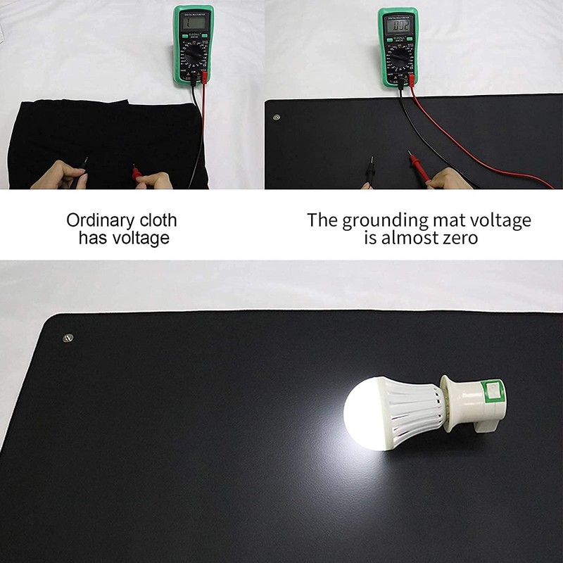 Grounding Mat Kit, 15ft Straight Cord, Use for Ground Foot