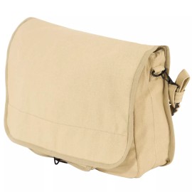 Rothco Stonewashed Paratrooper Messenger Bag Solid Stylish Shoulder Bag School Laptop - Khaki