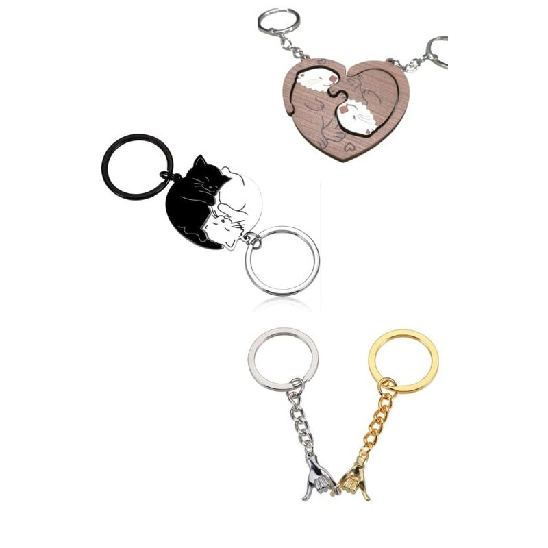 villageriver Pair Goods, Popular, Pair Keychain, Couple, Matching Keychain, Animal,