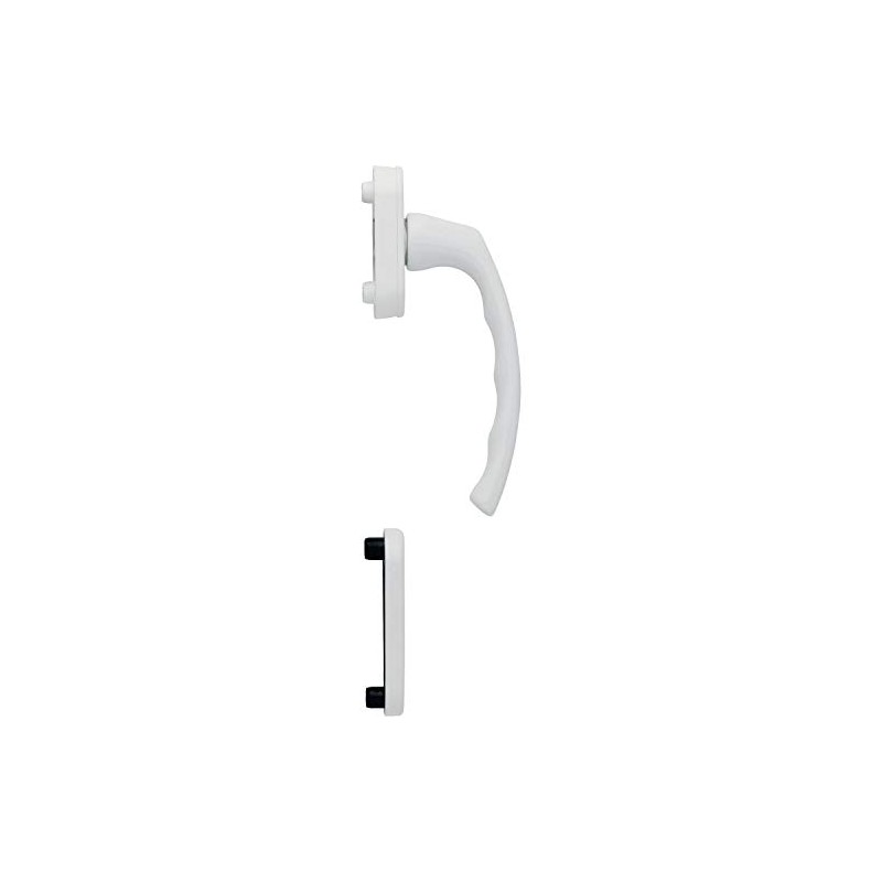 HOPPE LIÈGE Balcony Door Handle Half Fitting High Exterior White