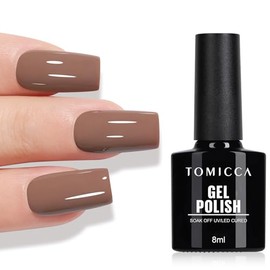 TOMICCA UV Nagellack Braun, 8ml Gel Nagellack, UV LED Soak Off Manicure Gel Lacquer Varnish