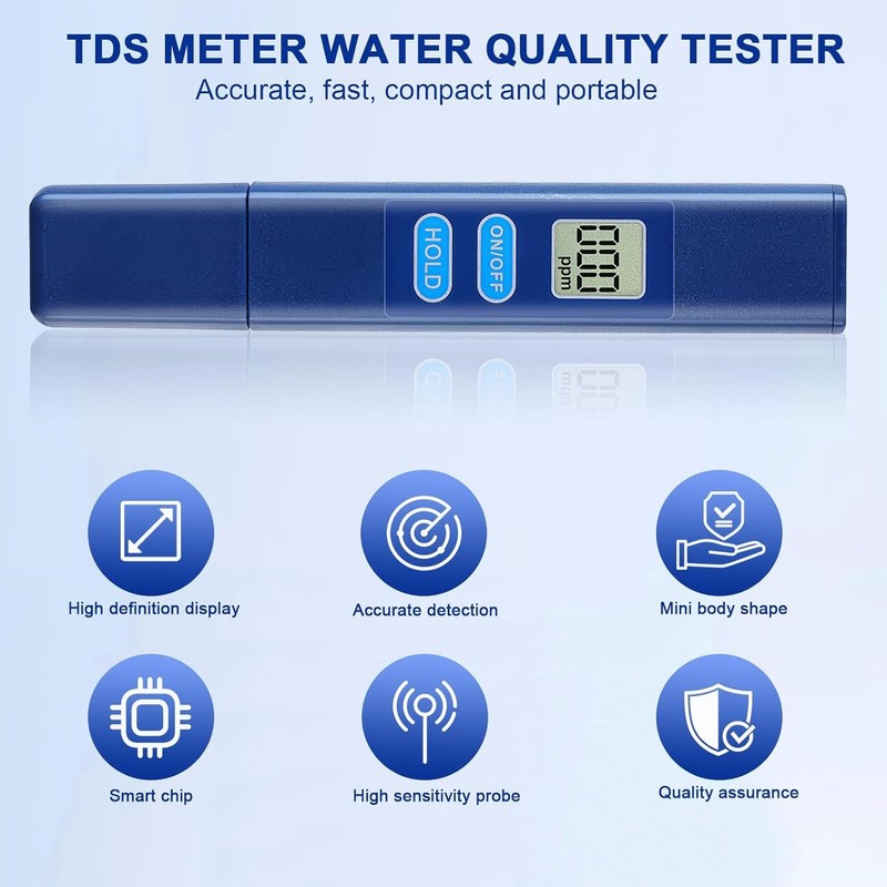 NATFORTREE Digital TDS Water Meter - 0-9990 ppm Water Quality