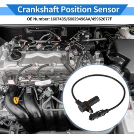 VekAuto 1 Piece Crankshaft Position Sensor for Jeep Wrangler Off-Road 2.8CRD 07-10 Robust Metal Plastic Black Engine Crank CKP Sensor