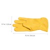 DOITOOL 1pair Outdoor Warm Leather Bbq Gloves for Grilling Baking