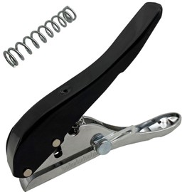 Fogman Single Hole Hole Punch, Alignment, Position Fixed, Adjustable, Choose Size, Spare Spring Included (Hole Diameter 0.4 inches (10 mm)