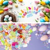 XNHIU 1000pcs Sparkle Easter Confetti Cute Rabbits Eggs Table Decoration