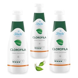 Clorofila Líquida Concentrada 500 Ml Sheló Nabel Limpia 3 Pz