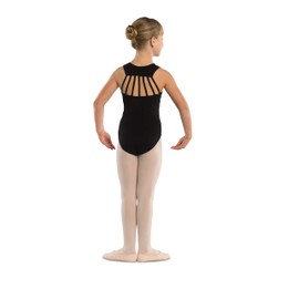 Danz N Motion by Danshuz Girls 7 Strap Back Leotard (Black,8/10)- 2409C