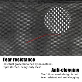 Kuyaehe 2 Pcs Pump Barrier Bag, 12.2" x 15.9" Pond Pump Filter Bag Black Nylon Mesh Bagfor Pond Filter