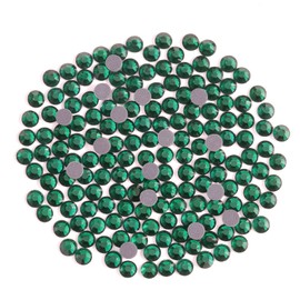 6000PCS Hotfix Rhinestones Bulk, Green Rhinestones for Crafts Clothes,Hotfix Crystals DIY Decoration, Emerald SS10, 2.7-2.9mm