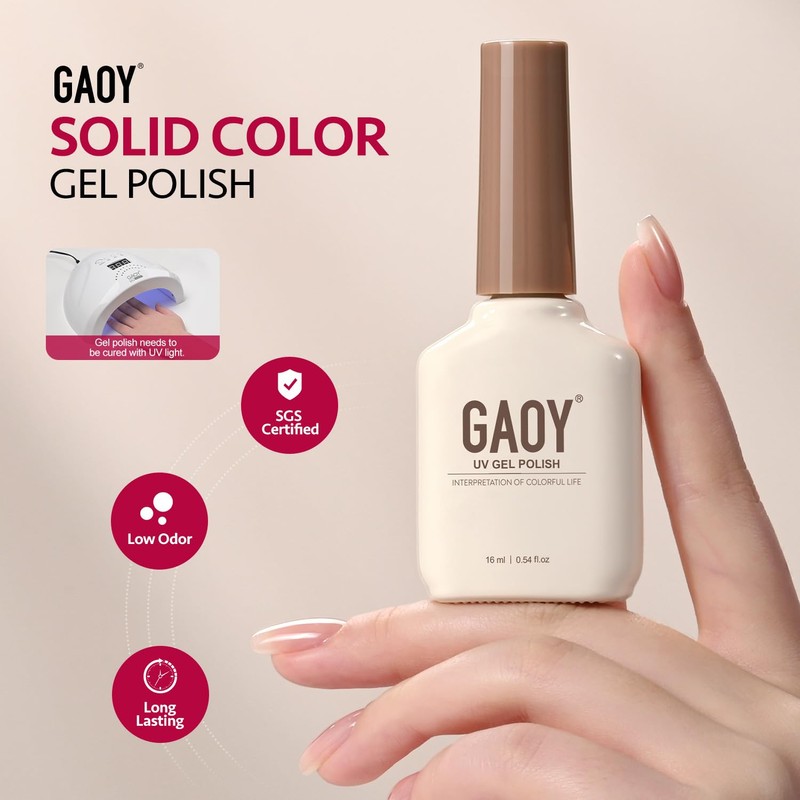 Red Gel Nail Polish, 16ml Soak Off Gel Polish, UV