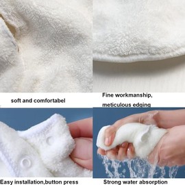 2 Pcs Hot Compress Face Masks, Reusable Facial Steamer for Hot Cold Skin care,Moisturizing Face Steamer, Beauty Facial for Home and Beauty Salon (White)