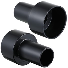 Enhon 2 Pack Hose Adapter 2-1/2 OD To 1-1/2 OD Reducer, Universal Dry Wet Vacuum Cleaner Hose Reducer for Dust Collection, Black