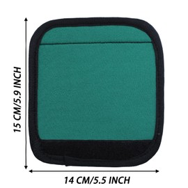 AUXBC Luggage Handle Wraps, Soft Travel Bag Handle Cover, Padded Handle Grip, Suitcase Tags Identifiers for Travel Accessories, Green, 2pcs