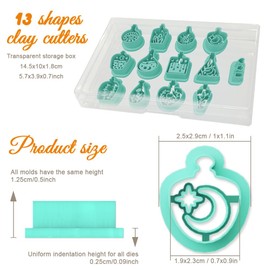 ORIGACH 14 Pcs Monstera Leaves Clay Cutters, Leaves Shape Polymer Clay Cutter for Earring Making Tropical Plants Themed Clay Cutters for Jewelry Making