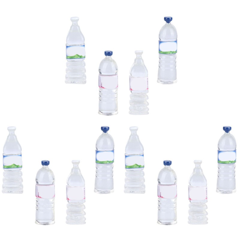 40pcs Dollhouse Water Bottles Set 4 Styles Miniature Drinking Accessories