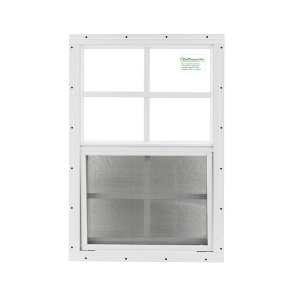 Shed Window and More 16" X 24" White Flush Mount with Safety Glass, Playhouses, Treehouses