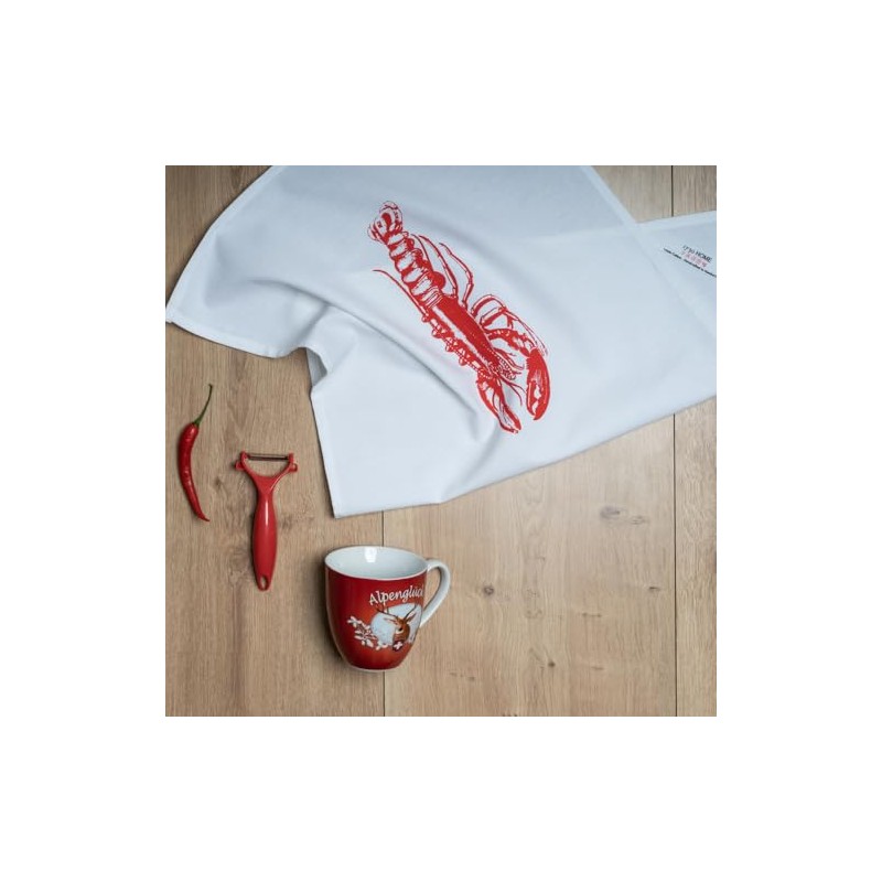 17;30 HOME Tea Towel 100% Cotton Vintage Lobster Eco Friendly