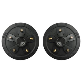 M-Parts Pair of 10" Brake Drums (BD-555-17) for 3,500 Lbs (3.5K) Trailer Axles; 5 Bolt on 5.5", 1/2-20 Press in Studs (2 Units Included)