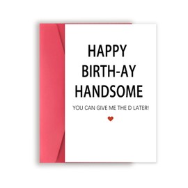 BENNLOOS Naughty Birthday Card for Him, Funny Birthday Card for Men, Happy Birthday Card for Husband Boyfriend Fiance, Rude Bday Card for Husband