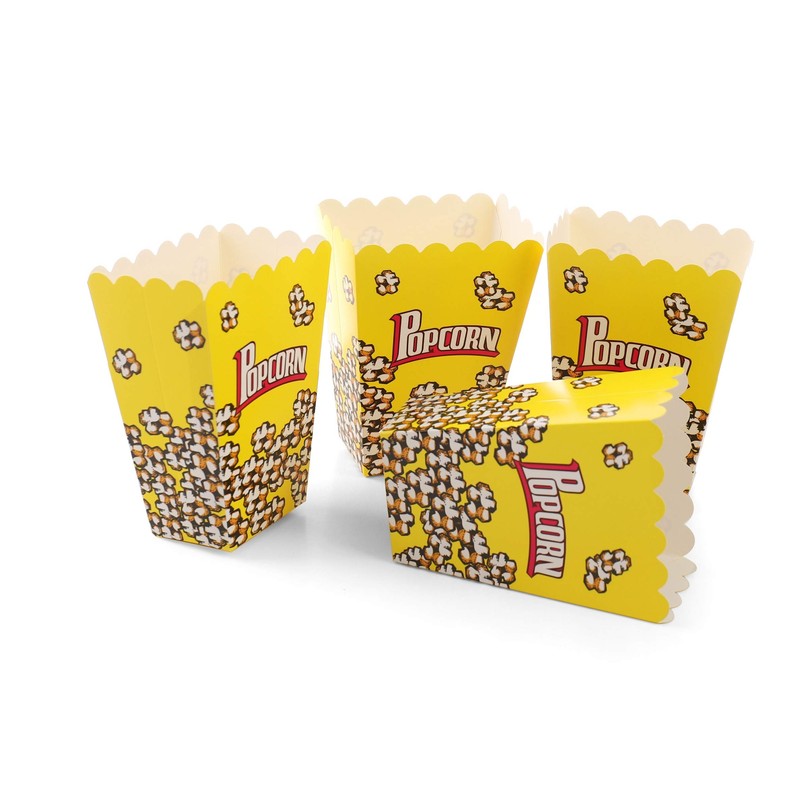 Komonee Foldable Pack Of Childrens Popcorn Holder Boxes Yellow (Pack
