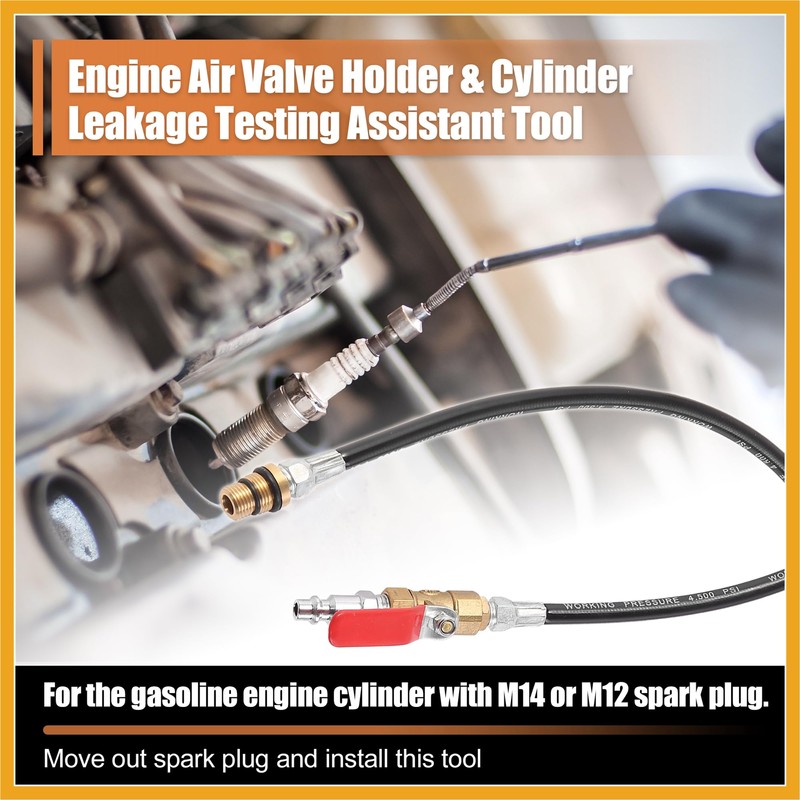 Partuto Engine Air Valve Holder Pressure Pipe W/Ball Valve for