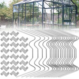 THATSRAD 200 Stück Gewächshaus Klammern für gewächshaus Gewächshausklammern Edelstahl Gewächshausclips Klammern Gewächshausscheiben Gewächshaus Zubehör für Hohlkammerplatten Gewächshaus Platten
