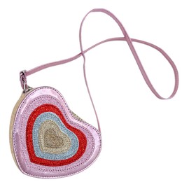 VALICLUD Heart-shaped shoulder bag children's purses children's shoulder bag carry bag shoulder bags all heart bag for girls heart handbag girls heart shoulder bags accessories fabric, As Shown