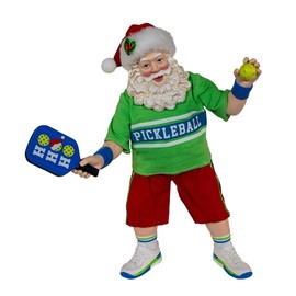 Kurt Adler 10-inch Fabriché™ Santa Playing Pickleball