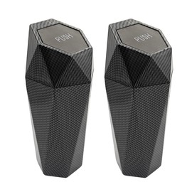 BLAU GRUN Car Trash Can with Lid, Small Leakproof Portable Auto Garbage Can, Mini Diamond Design Trash Dustbin, Waterproof Vehicle Rubbish Bins for Automotive, Office, Kitchen, Home, Bedroom (2)