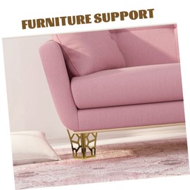 OSALADI 4pcs Iron Sofa Legs Metal Dresser Gold Table Legs Coffe Table Metal Dresser Feet Cabinet Cupboard Feet Golden Couch Stool for Furniture 2 in 1